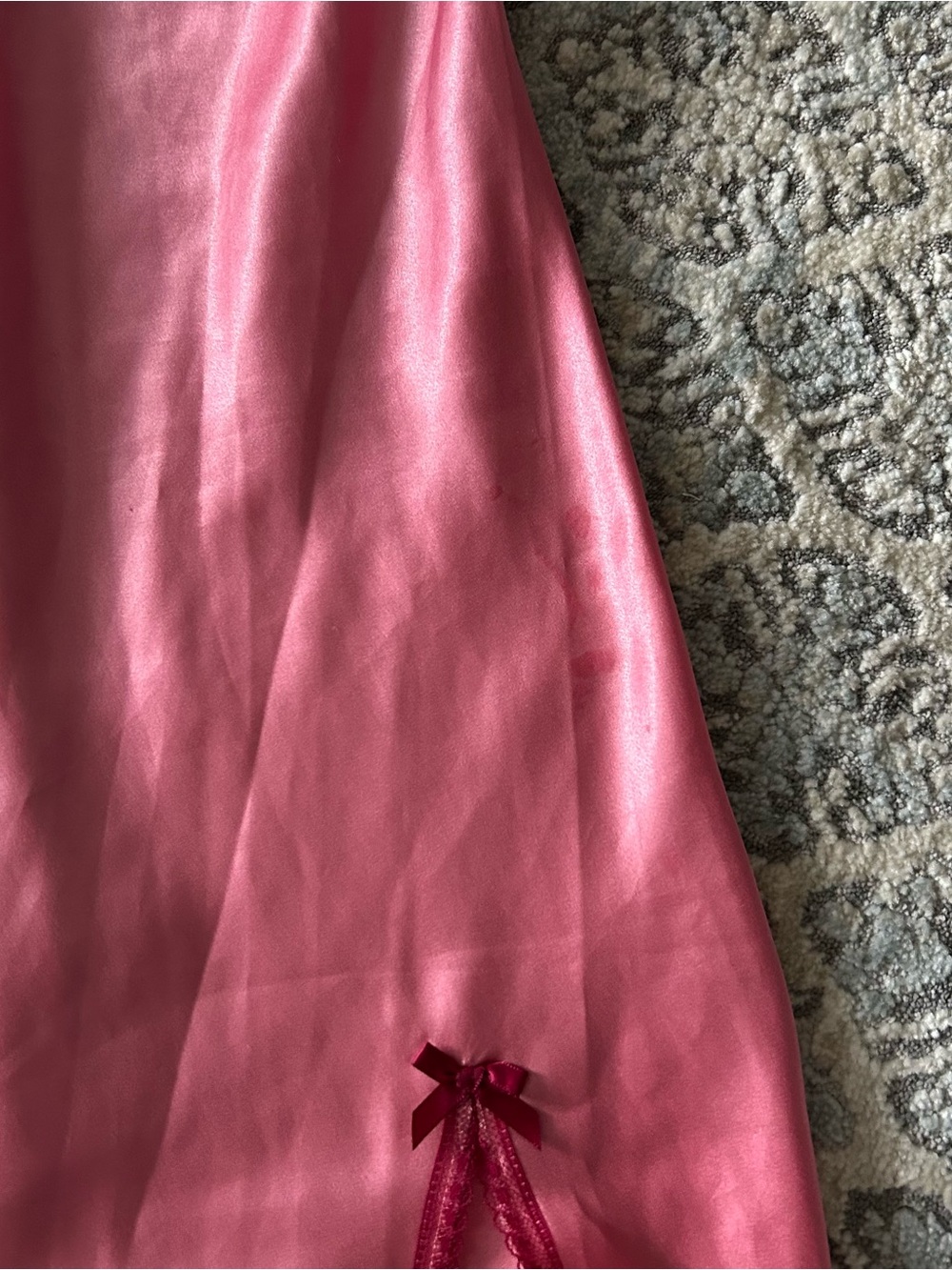 Vintage Y2k Victoria secret ANGEL Satin Chemise with Lace Trim SLIP DRESS - Picture 2 of 5